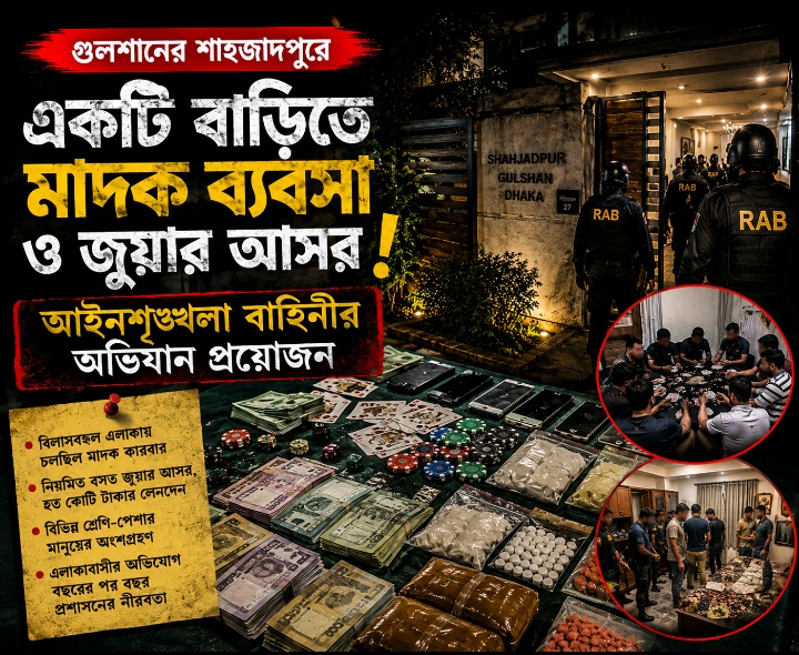 শাহজাদপুরে মাদক ও জুয়ার স্বর্গরাজ্য: নেপথ্যে রাজনৈতিক প্রভাবশালী পরিবার, অতিষ্ঠ এলাকাবাসী