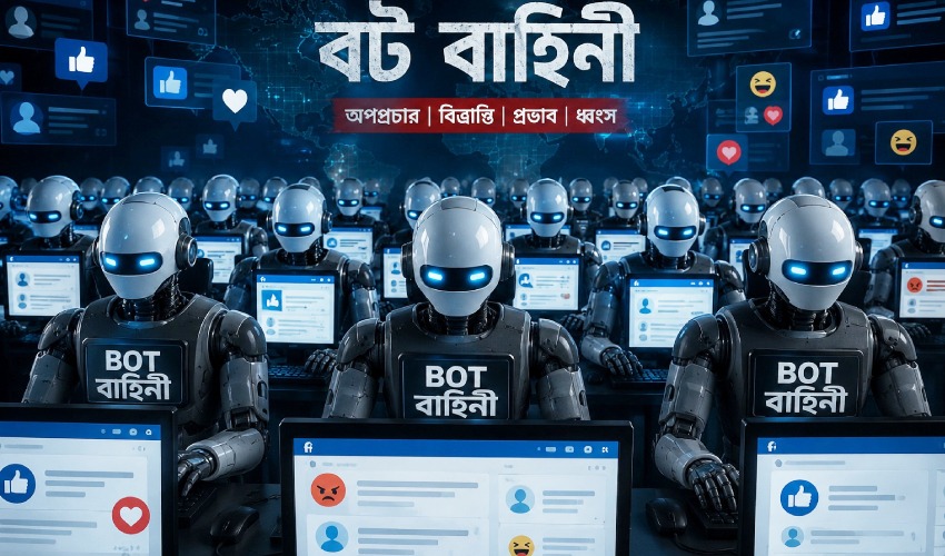 সোস্যাল মিডিয়ায় ব্যবহৃত বট বাহিনী কিভাবে অপকর্ম করে