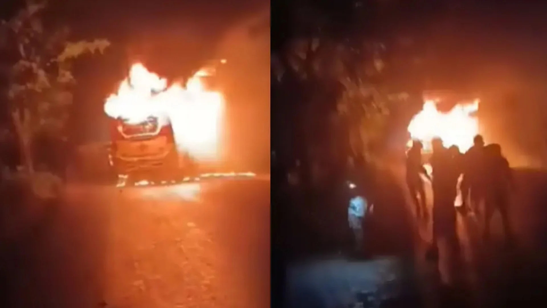 ভাঙ্গায় ডিম কুড়াতে গিয়ে বাসচাপায় নিহত ৫, ক্ষোভে বাস-ট্রাকে আগুন